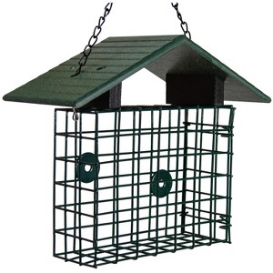 JCS Wildlife XL Suet Cage with Recycled Poly Lumber Roof - 1 of 4