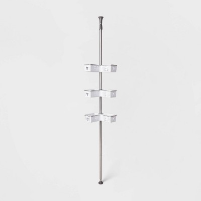 Steel Corner Tension Pole Caddy Matte Black - Room Essentials™
