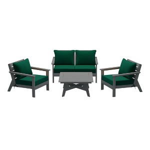 WestinTrends Avalon Outdoor 5-Piece Modular Sectional Patio Furniture Sofa Set - 1 of 4