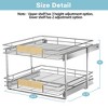 LOVMOR 2 Tier Pull Out Cabinet Organizer 22½" W x 21½" D, Slide Out Drawers with Wooden Handle, Sliding Shelves Organization - 3 of 4