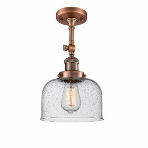 Bell - 1 Light Semi-Flush Mount In Industrial Style-14 Inches Tall and 8 Inches Wide - 1 of 1