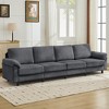 Beautyolove 4 - Piece 116.5" Modular Upholstered Sectional Sofa with Hidden Storage, Removable Cushions and Washable Covers - 4 of 4