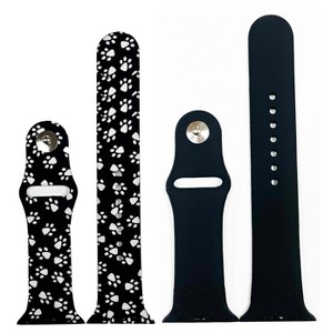 Olivia Pratt 2 Pack Printed and Solid Apple Watch Band - 1 of 4