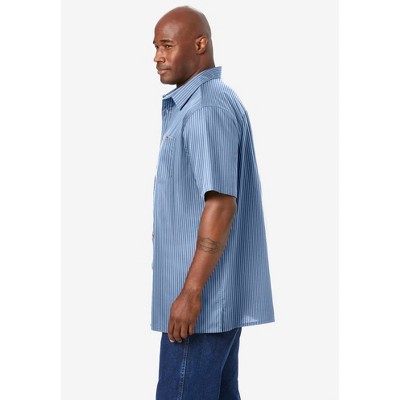 KingSize Striped Short-Sleeve Sport Shirt