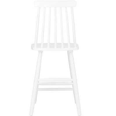 White Rubberwood Spindle Back Counter Stools, Set of 2