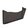 Azar Displays Dark Gray/Smoke Colored Single Pocket Wall File with Double Sided Tape, 4-Pack - 2 of 4