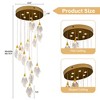 Modern 78 in. 14-Light Integrated LED Crystal Staircase Chandelier - 3 of 4