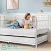 Whizmax Twin Metal Daybed with Trundle, Space Saving Trundle Sofa Bed for Living Room, Bedroom and Guest Room - 3 of 4
