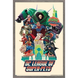 Trends International DC Comics Movie DC League of Super-Pets - Partners Framed Wall Poster Prints - 1 of 4