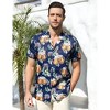 Men's Hawaiian Short - Sleeve Shirt, Classic Aloha Button - Down, Casual Beach Party Vacation Top - 2 of 4