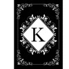 Briarwood Lane Everyday Double Sided Garden Flag 12x18 For Outdoor Black and White Monogram K Garden Flag Flags For Outside - 3 of 4