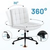 NicBex Adjustable Office Chair with Wheels,Modern Armless Computer Chair with Lumbar Support,Swivel Linen Desk Chair for Adult,Student - 4 of 4