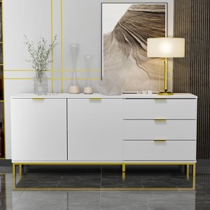 Famapy 2-Doors Storage Cabinet Sideboard Buffet With Drawers - 1 of 4