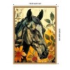 Amanti Art Dark Horse in Flowers by Justyna Jaszke Framed Canvas Wall Art - 3 of 4