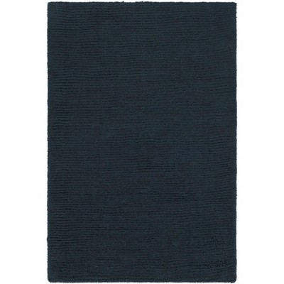 Hauteloom Brockton Solid Wool Dark Blue Area Rug