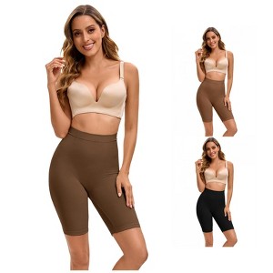 INSPIRE CHIC 3 Pcs Women's Butt Lifter Thigh Slimmers High Elasticity Control Waist Panties - 1 of 4