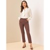 INSPIRE CHIC Women's High Waist Elastic Back Two Slant Pockets Office Work Ankle Pants - 3 of 4