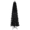 Jojoka 6FT Pre-Lit Black Pencil Christmas Tree with 250 Color Changing Lights, Hinged Slim Artificial Xmas Tree with 571 Branch Tips and Metal Stand - 2 of 4