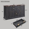 Buffet Sideboard Cabinet with Storage, Modern Buffet Table with Adjustable Shelves, Coffee Bar Cabinet with 2 Drawers & 4 Doors - 4 of 4