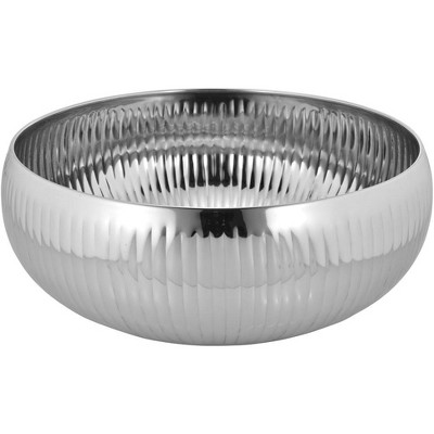 Sol Living Stainless Steel Salad Bowl Serve Pasta, Snacks, Fruit