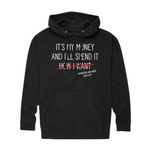 Men's - Instant Message - Wife Spends My Money Graphic Fleece Pullover Hoodie - 1 of 4