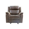 Contemporary Manual Glider Recliner Chair with Pillow-Top Arms, Breathable Leatherette, 1-Piece - 2 of 4