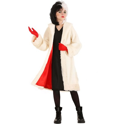 Plus Size Deluxe Cruella De Vil Coat Costume for Women
