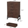 5 Dresser for Bedroom, 50.5" Tall Drawer with Storage Space, Freestanding Wooden Closet Chest of Drawer for Living Room, Bedroom, Entryway, Brown - 3 of 4