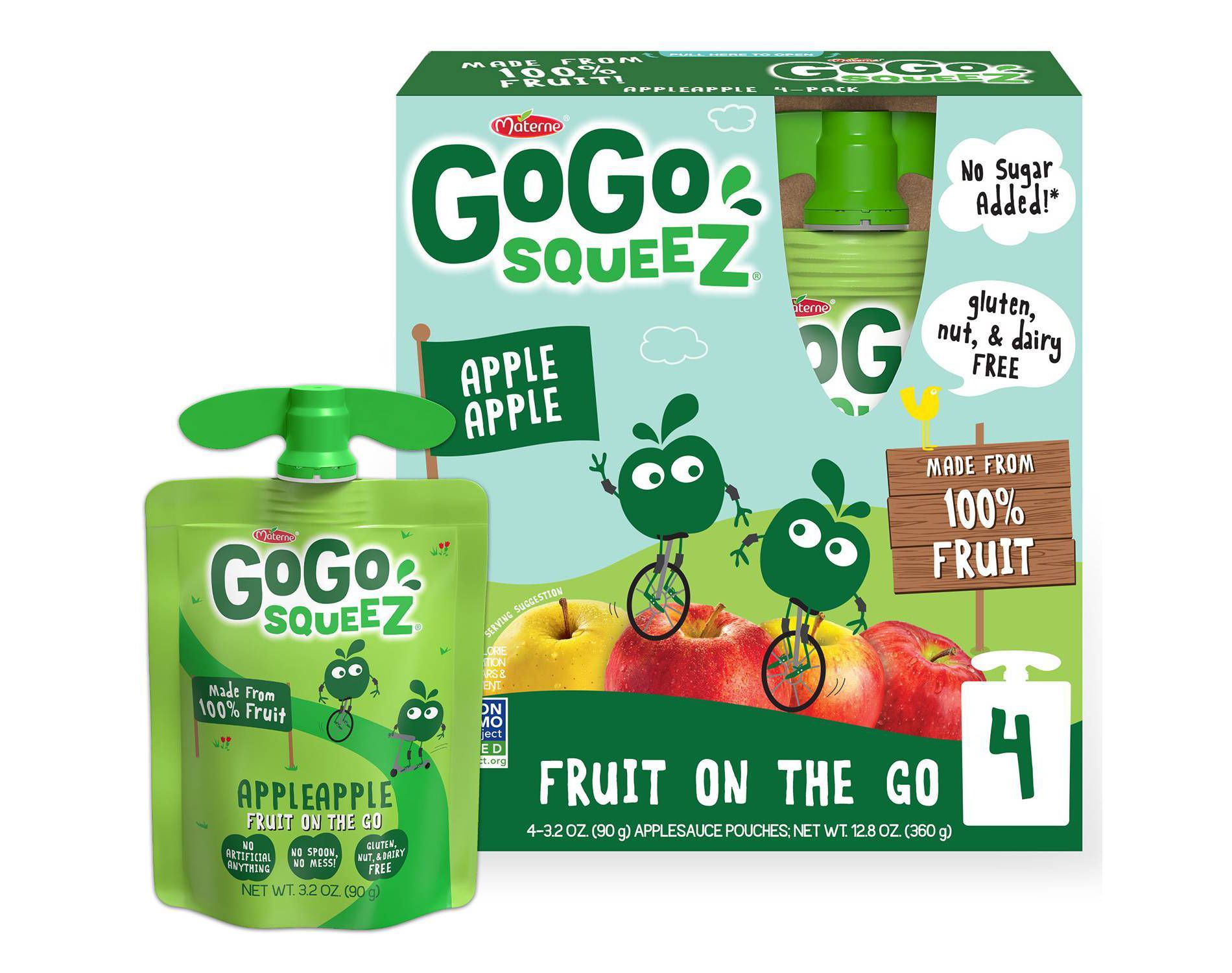 GoGo SqueeZ Applesauce, Apple Apple
