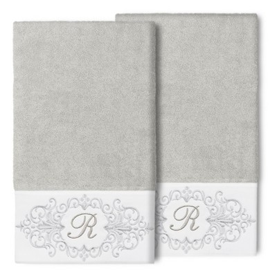 Linum Home Textiles 100% Turkish Cotton MONICA 2PC Embellished Bath Towel Set