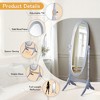 Dolonm Queen Anne Style 16 in. W x 59.25 in. H Floor Mirror Standing Mirror Tilting Oval Wood Full Length Mirror - 3 of 4