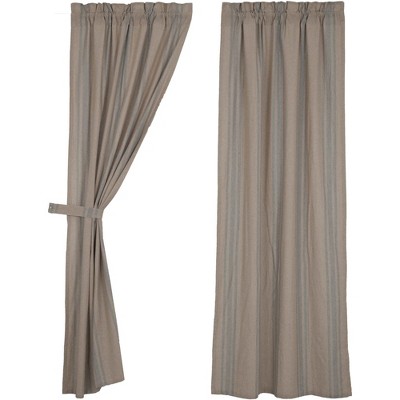 Grain Sack Blue Panel Set of 2 84x40