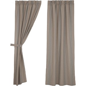 Grain Sack Blue Panel Set of 2 84x40 - 1 of 4