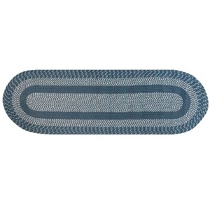 Newport Braid Collection 100% Polypropylene Stripe Pattern Reversible Indoor Utility Rug - Better Trends - 1 of 3