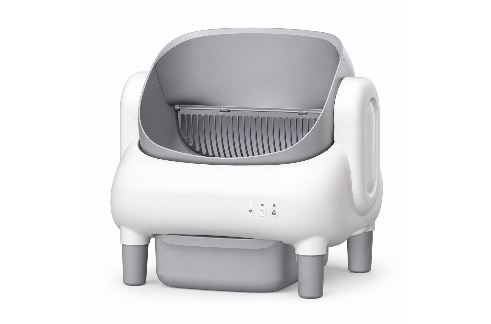 Cumrige Large Capacity Self Cleaning Automatic Cat Litter Box for Multiple Cats Grey