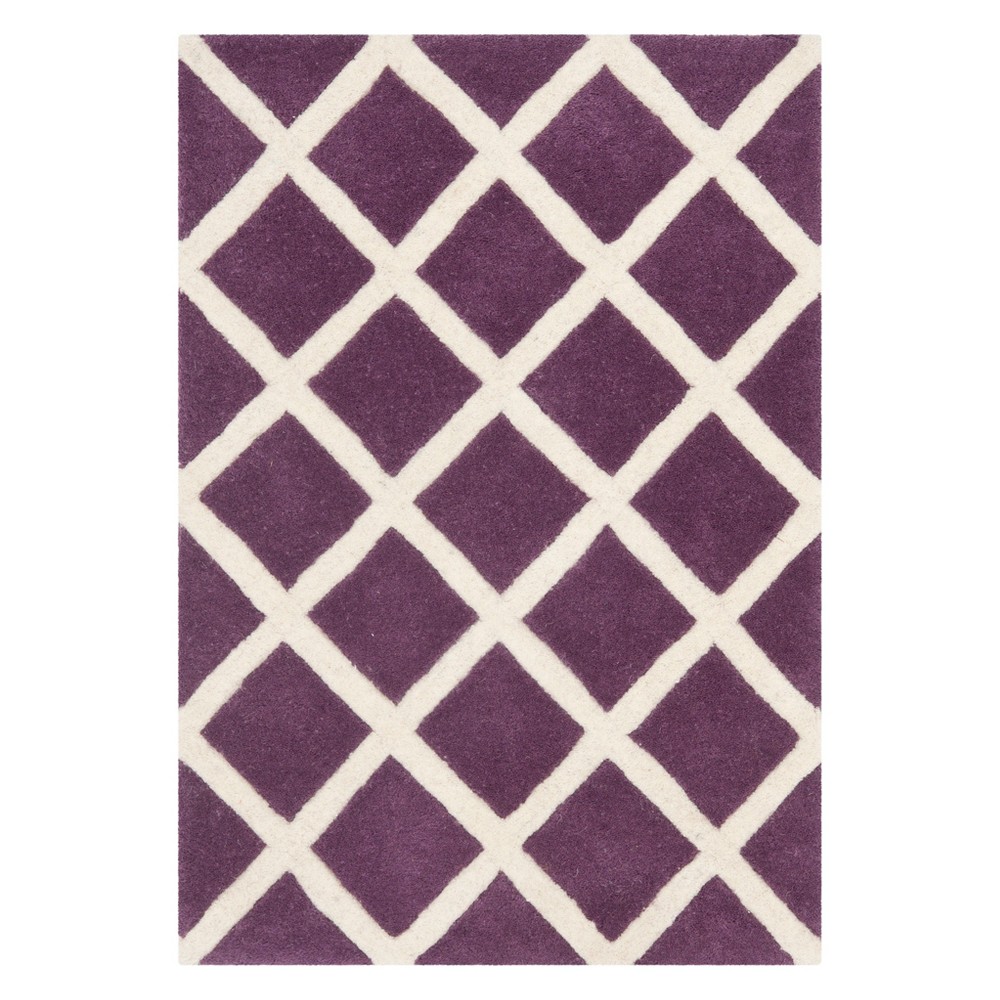 2'x3' Christy Geometric Tufted Area Rug Purple/Ivory - Safavieh