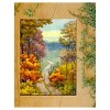 Cottage Garden West of The Wind Rambling Road Orange, Yellow, Green 30 x 40 Inch Waterproof Gallery Wrapped Canvas, Outdoor Garden, Yard, Patio All - 2 of 2