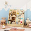 KTMBDW 4-Tier Wooden Bookshelf for Kids, Toddler Book Rack Toy Organizer and Storage, Book Display Stand, Bookshelves Furniture for Nursery - 3 of 4