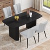 5-Piece Dining Set with MDF Table and 4 PU Chairs - 3 of 4