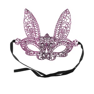 Unique Bargains Lace Long-Ear Bunny Half Face Party Mask 1 Pc - 1 of 4