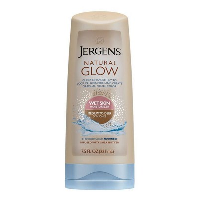 Jergens Natural Glow Wet Skin Moisturizer Medium/Tan 7.5oz