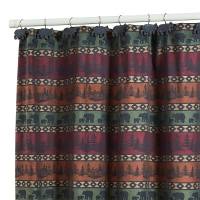 Park Designs Mountain Bear Shower Curtain 72x72 : Target