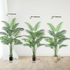 Artificial Palm Trees for Indoor -Tall Faux Floor Palm Plant with Realistic Trunks and Lifelike Palm Leaves, Fake Plants Tropical Plants with Pot - 4 of 4