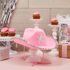 Zodaca 4-Pack Pink Cowboy Hats for Girls - Felt Cowgirl Hats for Costume, Dress Up Party (One Size Fits All) - 3 of 4