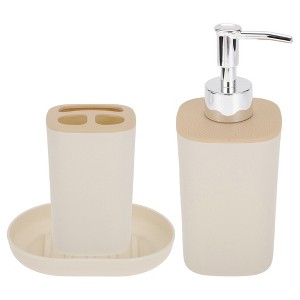 Unique Bargains Square Bathroom Accessories Kit 1 Set - 1 of 4