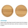 Unique Bargains Indoor Round Bamboo Planter Saucer Drip Tray Plant Drainage Trays 12 Pcs - 4 of 4