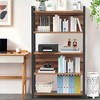 Sevobal Utility Storage Shelves, 4-Tier Storage Rack Wall Mount with Open shelves for Living Room, Kitchen, Bedroom, Brown, 23.6"*11.8"*55.5" - 3 of 4