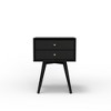 Alpine Furniture Flynn Small Nightstand, Black - 3 of 4