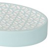 Felix Soap Dish Aqua Blue - Allure: Hand Wash Ceramic, Bathroom Accessory, Soap Saver Design - 2 of 3