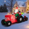 Costway 9 FT Long Christmas Inflatable Santa Claus Driving Tractor with Gifts Decoration - 2 of 4